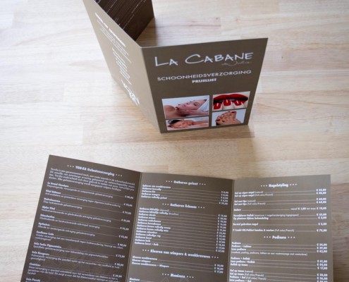 Prijslijst "La Cabane De Julie"