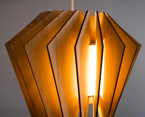 Lamp hout eik - lasercut