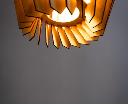Lamp hout eik - lasercut