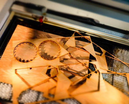 Lamp hout eik - lasercut