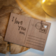 Houten kaartje "I love you"
